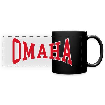 Omaha - Panorama-Tasse farbig - Schwarz - Vorne