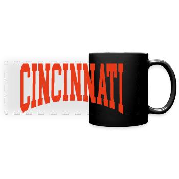 Cincinnati - Panorama-Tasse farbig - Schwarz - Vorne