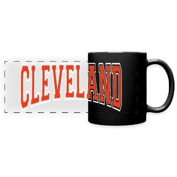 Cleveland - Panorama-Tasse farbig - Schwarz - Vorne