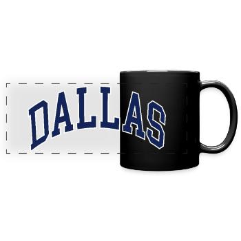 Dallas - Panorama-Tasse farbig - Schwarz - Vorne