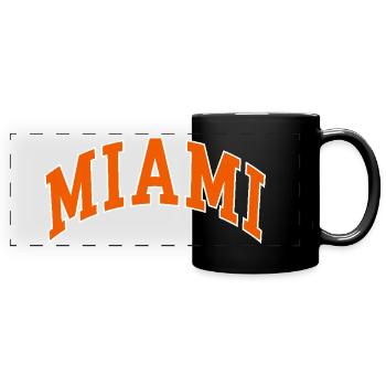 Miami - Mug panoramique uni - noir - Devant
