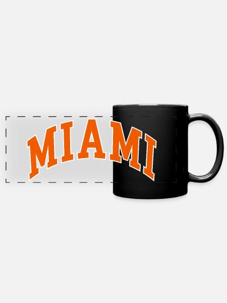 Miami - Panorama-Tasse farbig - Schwarz