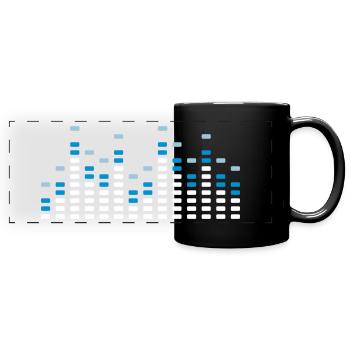 Music Equalizer - Panorama-Tasse farbig - Schwarz - Vorne