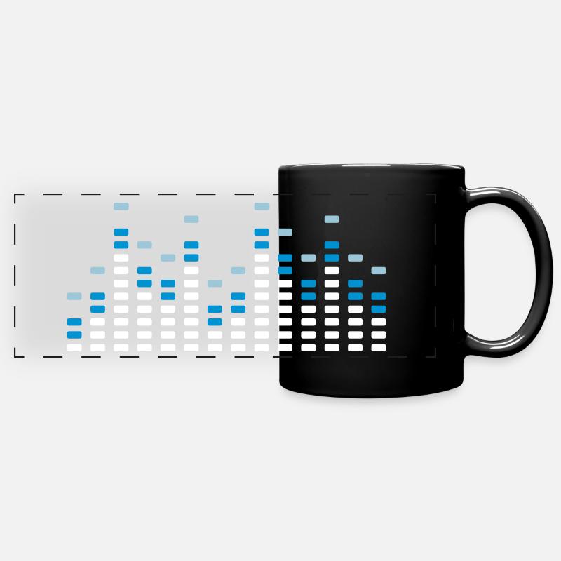 Music Equalizer - Panorama-Tasse farbig - Schwarz