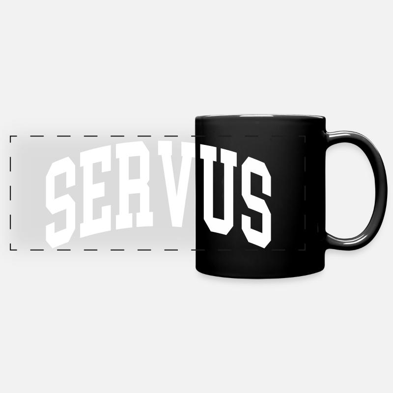 Servus - Panorama-Tasse farbig - Schwarz