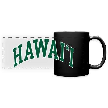 Hawaï - Mug panoramique uni - noir - Devant
