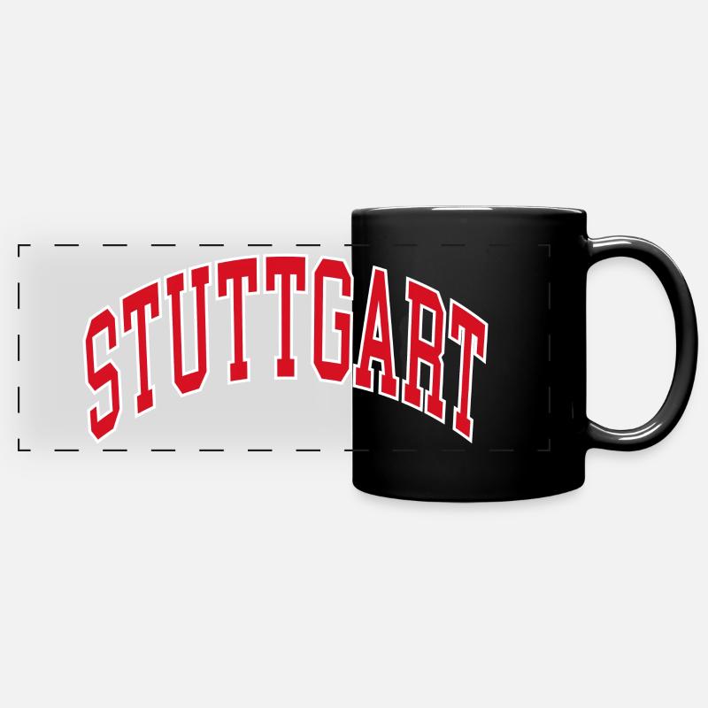 Stuttgart - Panorama-Tasse farbig - Schwarz