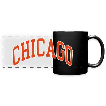 Chicago - Mug panoramique uni - noir - Devant