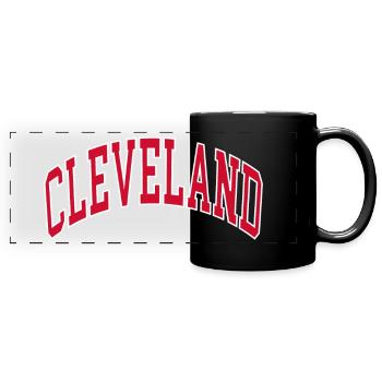 Cleveland - Panorama-Tasse farbig - Schwarz - Vorne