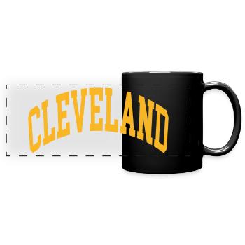 Cleveland - Panorama-Tasse farbig - Schwarz - Vorne