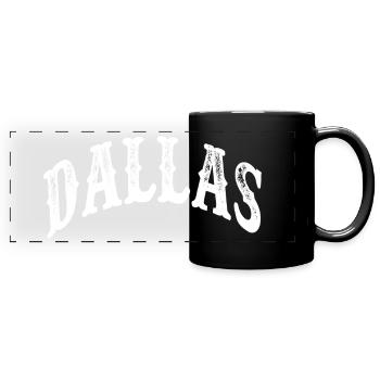 Dallas - Panorama-Tasse farbig - Schwarz - Vorne