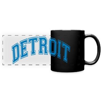Detroit - Panorama-Tasse farbig - Schwarz - Vorne