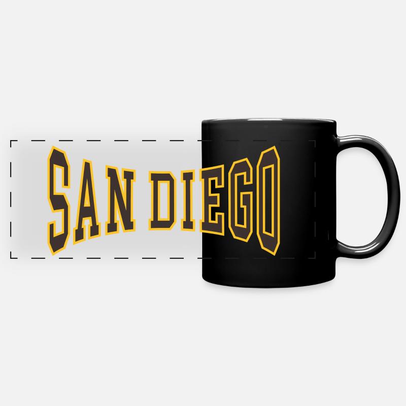 San Diego - Panorama-Tasse farbig - Schwarz