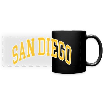 San Diego - Full Colour Panoramic Mug - black - Front