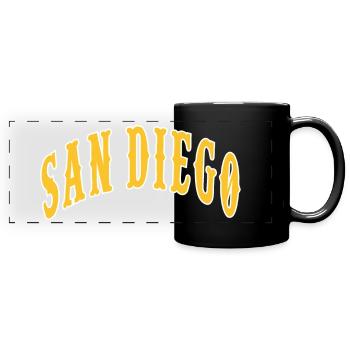 San Diego - Full Colour Panoramic Mug - black - Front