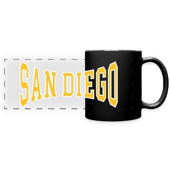 San Diego - Full Colour Panoramic Mug - black - Front