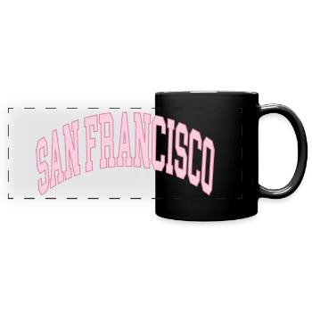 San Francisco - Panorama-Tasse farbig - Schwarz - Vorne