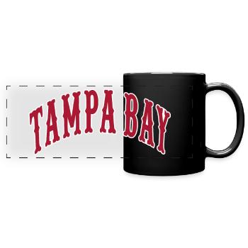Baie de Tampa - Mug panoramique uni - noir - Devant