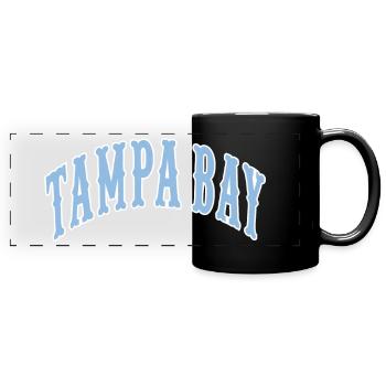 Baie de Tampa - Mug panoramique uni - noir - Devant