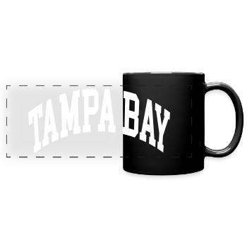 Baie de Tampa - Mug panoramique uni - noir - Devant