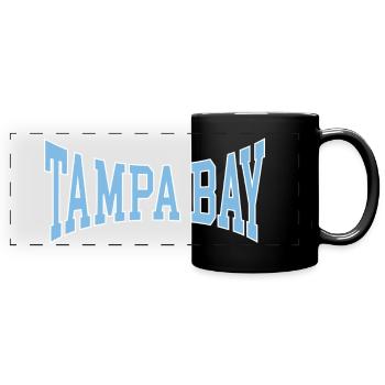 Baie de Tampa - Mug panoramique uni - noir - Devant