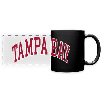 Baie de Tampa - Mug panoramique uni - noir - Devant