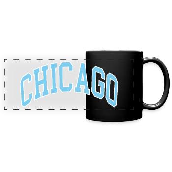 Chicago - Mug panoramique uni - noir - Devant