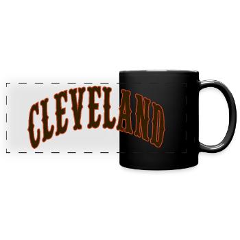 Cleveland - Panorama-Tasse farbig - Schwarz - Vorne