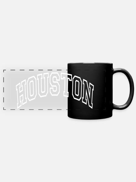 Houston - Panorama-Tasse farbig - Schwarz