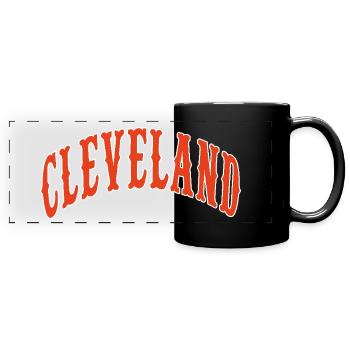 Cleveland - Panorama-Tasse farbig - Schwarz - Vorne