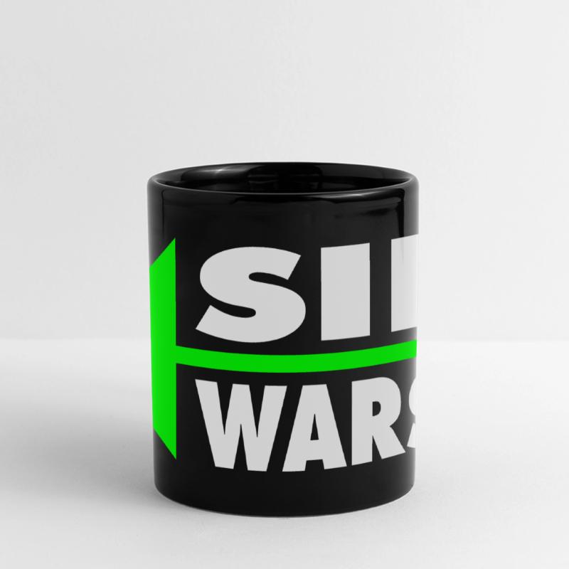 Sie wars! Partner- oder Partyshirt Panorama-Tasse farbig