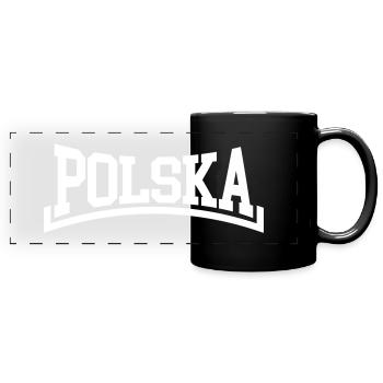 Pologne - Mug panoramique uni - noir - Devant