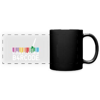 B4RCODE.Painted - Panorama-Tasse farbig - Schwarz - Vorne