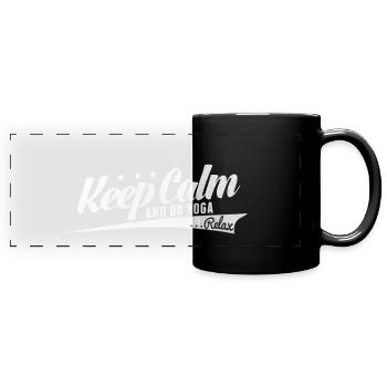 Yoga Relaxation Stay Calm - Mug panoramique uni - noir - Devant