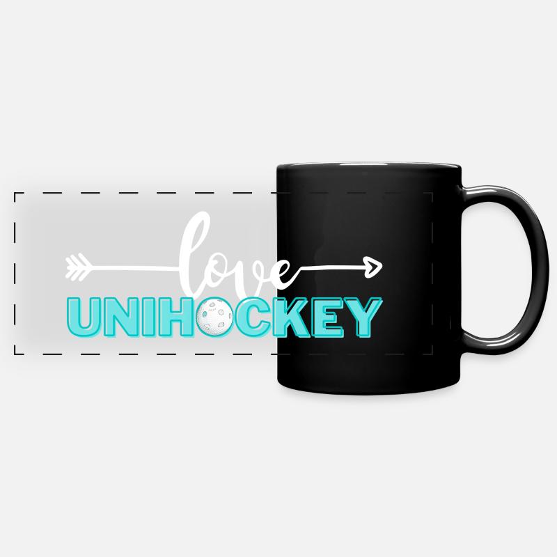 Love Floorball - Full Colour Panoramic Mug - black