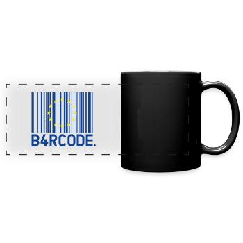 B4RCODE. Union européenne - Mug panoramique uni - noir - Devant