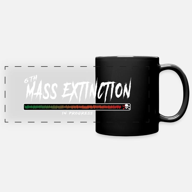 6th Mass Extinction in progress... - Full Colour Panoramic Mug - black