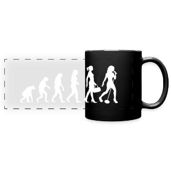 Evolution of Rock Female Singer - Full Colour Panoramic Mug - black - Front