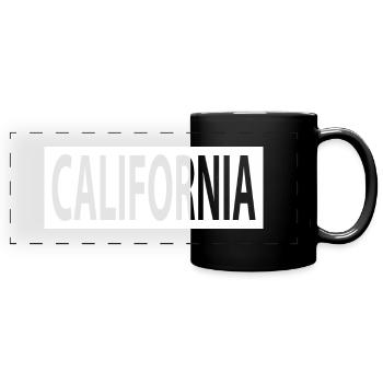 California - Panorama-Tasse farbig - Schwarz - Vorne
