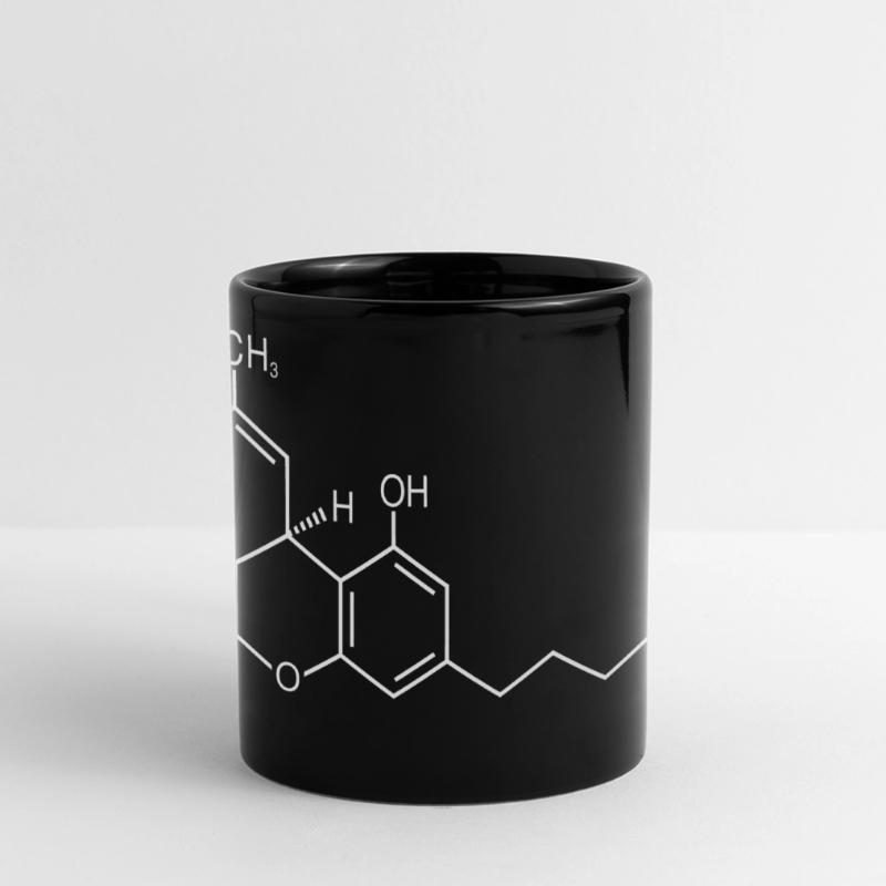 THC Molecule Structural Formula Full Colour Panoramic Mug
