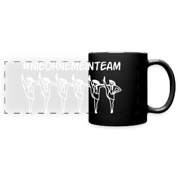nieohnemeinteam - Panorama-Tasse farbig - Schwarz - Vorne