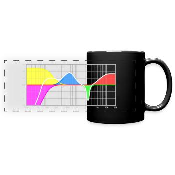 Égaliseur paramétrique - ingénierie du son - Mug panoramique uni - noir - Devant