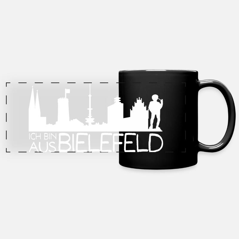 ICK BIN EIN B...IELEFELDER - Panorama-Tasse farbig - Schwarz