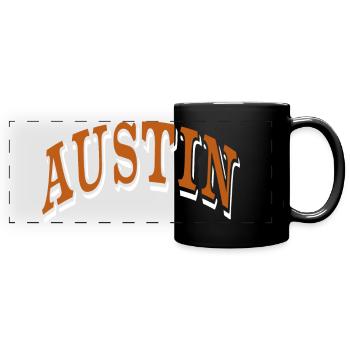 Austin - Mug panoramique uni - noir - Devant