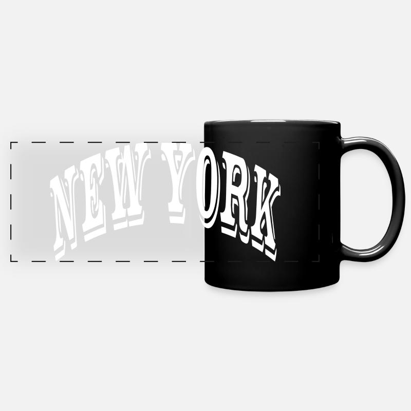 New York - Panorama-Tasse farbig - Schwarz
