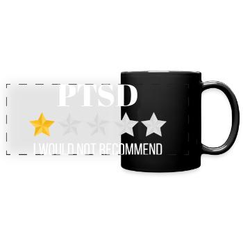 Vivid Abstract Ocean Wave Pattern - Full Colour Panoramic Mug - black - Front