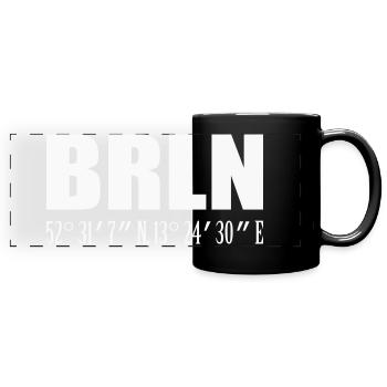 Berlin - Panorama-Tasse farbig - Schwarz - Vorne