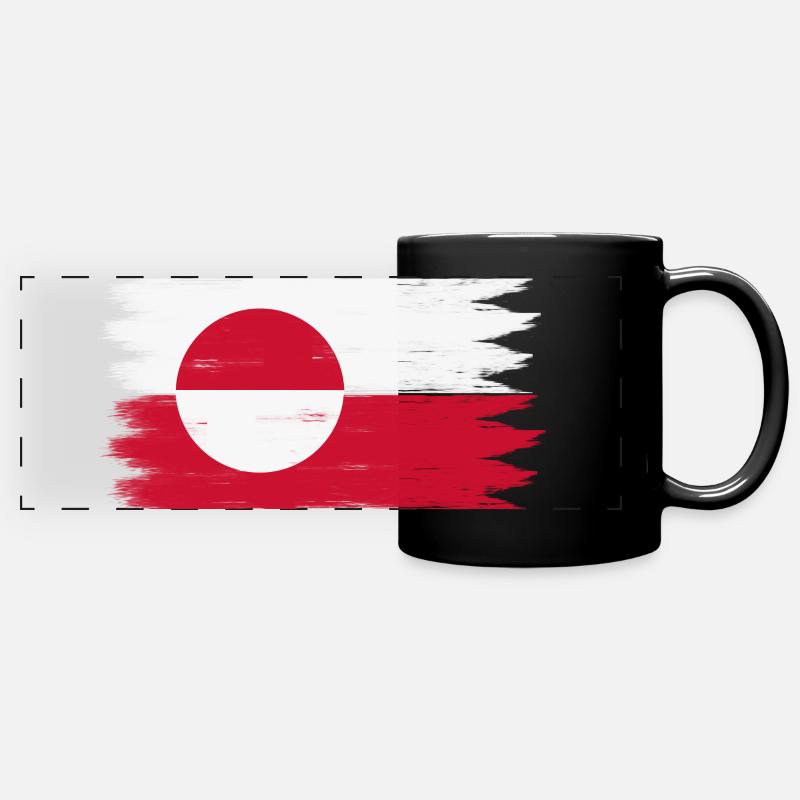 Les drapeaux aiment le vintage - Mug panoramique uni - noir