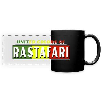 Couleurs unis de Rastafari - Mug panoramique uni - noir - Devant