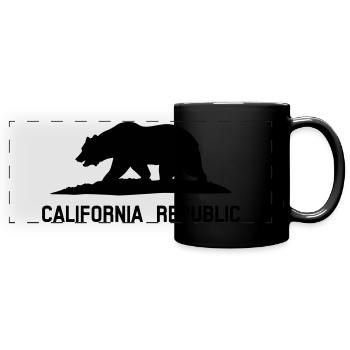 California - Panorama-Tasse farbig - Schwarz - Vorne